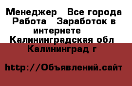 Менеджер - Все города Работа » Заработок в интернете   . Калининградская обл.,Калининград г.